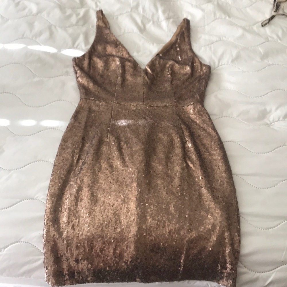 Never worn gold sequin dress.